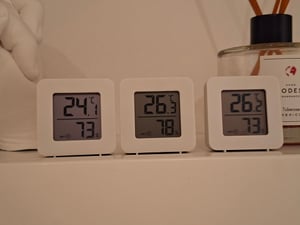 3 Stück Thermometer für Innenräume, Raumthermometer Digital Innen, LCD Intelligentes Hygrometer Kunden-Foto 1