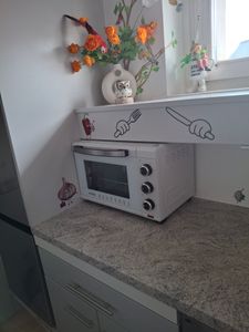 WOLTU Mini Backofen 28 L, Pizzaofen 1600 W, 100-230 °C, Timer 0-60 Min., 3 Heizmodi, inkl. Backblech Grillrost Krümelblech Rostheber, Weiß Kunden-Foto 1