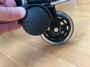 5er Bürostuhlrollen für Teppich- Parkettböden, Weichboden und Hartboden, Bürostuhl Rollen, Ersatzrollen, Ersatz Bürostuhlrollen Set, 75mm 360° Retoo Kunden-Foto 1
