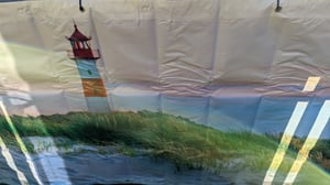 Balkonsichtschutz mit Strandmuster, 5 m x 85 cm Kunden-Foto 1