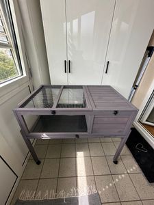 VEVOR habitat per tartarughe, casa per tartarughe in legno per interni ed esterni, recinto per tartarughe su ruote con supporto luminoso, recinto per rettili, gabbia per piccoli animali con gambe, ruote Foto del cliente 2