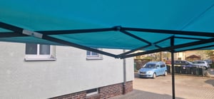 Aga Knip- en snijtafel PARTY, 3x4,5 meter, lichtblauw Klantenfoto 1