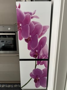 Tulup Kühlschrankdekoration - Magnetmatte - 60 cm x 180 cm - Magnet auf dem Kühlschrank - Rosa Orchidee Kunden-Foto 1