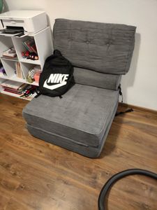 Faltbares Schlafsofa umwandelbarer 3-in-1 Sofa Bett Schlafsessel mit Kissen Sofa Stuhl Komfortable Schlafcouch Bodensofa-Lounge Weiß 80CM Von HOMMPA Kunden-Foto 2