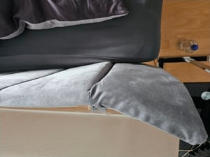 vidaXL Cojín para cabecero "Hanko", gris oscuro, 180 cm, terciopelo Foto del cliente 3