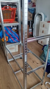 Aga Steckregal, Werkstattregal,Schwerlastregal, Lagerregal, Metallregal 180x90x40 cm, 5 Böden, raglast gesamt 875 kg Kunden-Foto 2