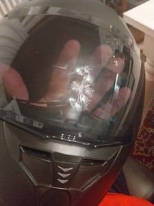 Integralhelm Motorradhelm Helm 67-2 Rollerhelm Gr. L  matt schwarz + Visier schwarz getönt Kunden-Foto 1