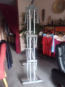 SONGMICS Wäscheständer, Standtrockner 4 Ebenen, Flügelwäscheständer, klappbar, rollbar, Sockenhalter, 63,5 x 128 x 173 cm, grau Kunden-Foto 3