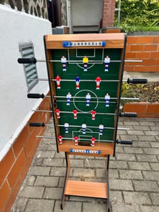 COSTWAY 4 w 1 – stół do piłkarzyków, stół wielofunkcyjny z piłkarzykami, bilardem, tenisem stołowym i air hockeyem, zestaw stołów do gier dla dzieci i dorosłych 125 x 97 x 83 cm Zdjęcie produktu od klienta nr 6