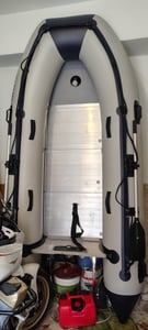 Bateau pneumatique KESSER® pour 4 personnes, motorisable, canoë gonflable Photo du client 1