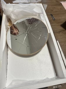 Schminktisch MRDT08-W, weiß, aus MDF, mit Spiegel (Ø 40 cm) und Schubladen, 80x122x40 cm Kunden-Foto 2