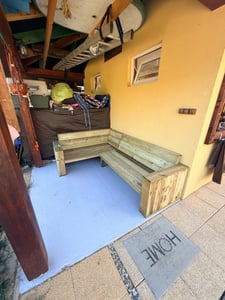 vidaXL Garten-Eckbank 239 cm Kiefernholz Imprägniert Kunden-Foto 4
