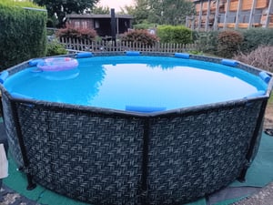 Zwembad Florida, 3,05 x 0,76 m, zonder accessoires - Uitgevoerd met een rotanlook Klantenfoto 1