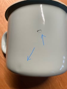 KARL KRÜGER Milchtopf mit Ausguss und Innenskalierung Ø12cm mint Foto del cliente 1