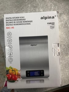 Cyfrowa waga kuchenna Alpina, 5 kg, do codziennego użytku Zdjęcie produktu od klienta nr 1