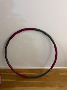 Hula-Hoop-Reifen Fitness Gewichtsreduktion Reifen mit Schaumstoff Einstellbares Gewicht Pink+Grau Kunden-Foto 4
