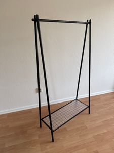 SONGMICS Kleiderständer, Garderobe, Garderobenständer, Kleiderablage, Stahlrahmen, mit Stange und Regal, 33,5 x 92,5 x 153 cm, für Schlafzimmer Kunden-Foto 3