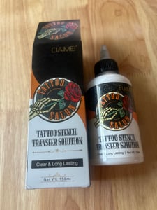 Tattoo Schablonen Transfer Gel 150ml – Stencil Solution Creme für klare Vorlagen Kunden-Foto 1