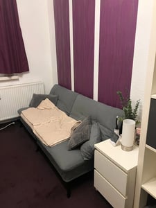 COMHOMA Sofa Schlafsofa mit Schlaffunktion, überzug Futon Klappsofa, Bettcouch, ecksofa, Couch Gästebett, 3-Sitzer Sofa, mit verstellbare Rückenlehne Kunden-Foto 3