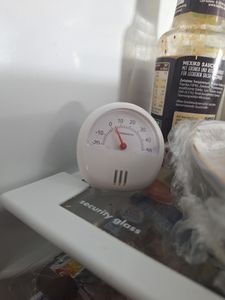 KÜHLSCHRANKTHERMOMETER mit Magnet analog Weiss Gefrierschrank Kühlschrank Thermometer Gefrierfach Kühlthermometer Gefrierthermometer 06 Kunden-Foto 1