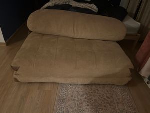 Hanah Home, Fold Kadife 2 - Camel, Schlafsofas, 2-Sitzer-Schlafsofa, Kamel, Samt, 120 x 79 x 75 x  cm Kunden-Foto 2