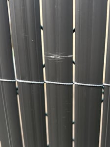 LZQ 200x500cm Sichtschutzmatte PVC Bambus Sichtschutz Garten Sichtschutzzaun Balkon Zaun Windschutz Balkonverkleidung, Anthrazit Kunden-Foto 2