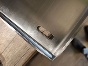 Grillplatte 4mm rostfreies Edelstahl [40 x 30cm] - Plancha mit Grillspachtel Kunden-Foto 4