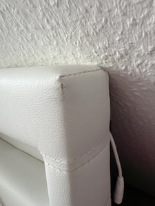 HOME DELUXE - LED Bett ASTRO -  Dunkelgrau, 140 x 200 cm - Inkl. Lattenrost I Polsterbett Design Bett inkl. Beleuchtung Kunden-Foto 1