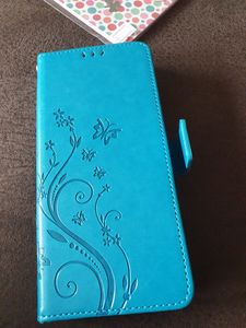 Handy Tasche für Samsung Galaxy A06 Schutz Hülle Handyhülle mit Blumenmuster Klapp Hülle mit Standfunktion und Kartenfächer Blau Kunden-Foto 1