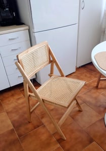 LIM HOME | Trend interiéru jedálenského stolička skladacieho stolička z dreva a vienenského pletiva| 2 kusová sada Fotografia od zákazníka č. 2