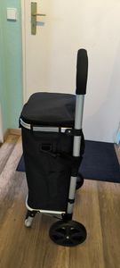 AREBOS 3in1 Einkaufstrolley 56L Schwarz | Klappbar, Kühlfach & Rollen Kunden-Foto 8