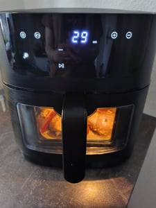 Heißluftfritteuse AF-625A Heißluftfritteuse 6.5L Airfryer, 80 - 200 °C, 1700W, Timer, digitales Display, 8 Kochprogramme, schwarz Kunden-Foto 10
