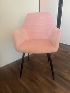 ECD Germany Set di 4 sedie da pranzo con schienale e braccioli, nero, sedia da cucina con rivestimento in velluto, sedia imbottita con gambe in metallo Foto del cliente 1