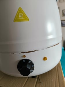Elektrická termoska na polievku, nehrdzavejúca oceľ, chladný na dotyk, 400 W, 10 l, 35-80 °C, biela Fotografia od zákazníka č. 2