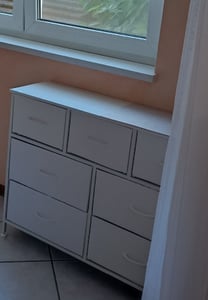 SONGMICS Kommode, Schrank, 7 Stoffschubladen, für Schlafzimmer, Flur, Wohnzimmer, grau Kunden-Foto 1