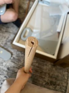 DREAMADE Klettergerüst mit Kletterbogen und Rutsche,Montessori Indoor Kletterdreieck ab 1 Jahre(Natur) Kunden-Foto 2