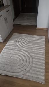 Hochflor Teppich Wohnzimmer Shaggy 3D Optik Ethno Boho Vintage Look Weich Grösse 120x160 cm Kunden-Foto 2