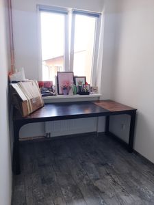 Tribesigns Schreibtisch Computertisch 160 x 80 x 75 cm PC Tisch Bürotisch Arbeitstisch Esstisch in Schwarz, Schreibtische, Konferenztisch, Braun Kunden-Foto 1