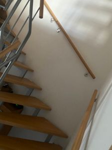 Buche Holz Handlauf Treppengeländer Geländer für Treppe Wandhandlauf Wand seitliche Montage Auswahl Länge 50 - 500 cm, Länge:60 cm Kunden-Foto 1