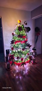 COSTWAY Albero di Natale artificiale da 180 cm, albero di Natale con supporto in metallo, albero di Natale con aghi in PVC, albero di Natale artificiale con sistema pieghevole, verde Foto del cliente 4