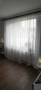 Gardinen Stores Creme 750cm x 245cm Vorhang Kräuselband mit Bleiband Voile transparent Kunden-Foto 1