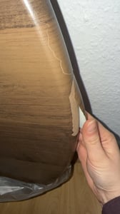 Kulatý jídelní stůl Tribesigns 80 cm, pro 2-4 osoby, malý jídelní stůl ve venkovském stylu se čtvercovou podnoží do jídelny, rustikální hnědá barva Fotografie od zákazníka č. 3