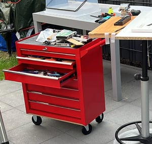 DURHAND werkbankwagen met wielen, gereedschapswagen met 7 lades, afsluitbaar Klantenfoto 1