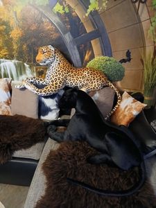 XXL Tiger Plüschtier Weiss 1,10 m Kuscheltier Kunden-Foto 3