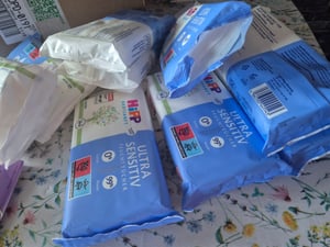 Hipp Babysanft Feuchttücher Ultra Sensitive 6er Pack (6x 5x48 Stück) + usy Block Kunden-Foto 1
