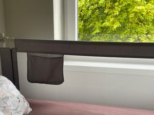 LZQ Barierka dziecięca do łóżka 150 cm - Barierka dziecięca z regulacją wysokości do łóżka rodzinnego i łóżeczka dziecięcego, ochrona łóżka przed wypadnięciem, szara Zdjęcie produktu od klienta nr 2