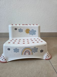 Lorelli Kinder Badhocker, zweistufig, Tritthocker, Gummi-Noppen, rutschfest pink Kunden-Foto 1