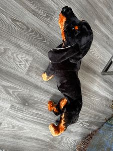 vidaXL Peluche Chien Teckel Debout Peluche Noir XXL Photo du client 1