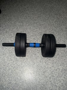 Lacestone 2in1 Hantelset Kurzhantel Langhantel Set Hanteln Krafttraining Gewichte 20 Kg MS-18212 Kunden-Foto 2