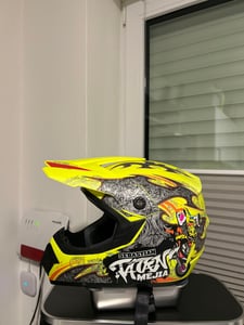 Crosshelm Helm Kinderhelm Motorradhelm Motocross Mejia mattblau Quad Größe XS Kunden-Foto 1